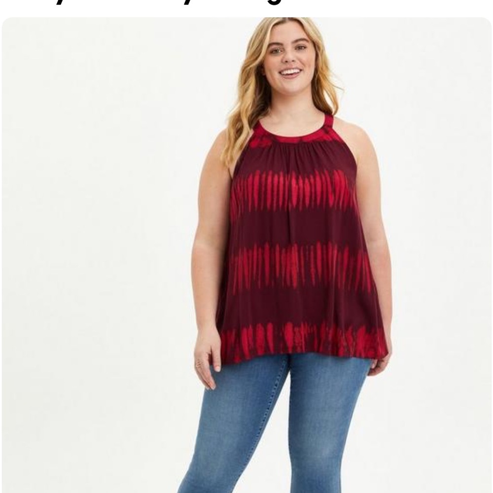 Goddess Tank - Textured Stretch Rayon Tie Dye Magenta